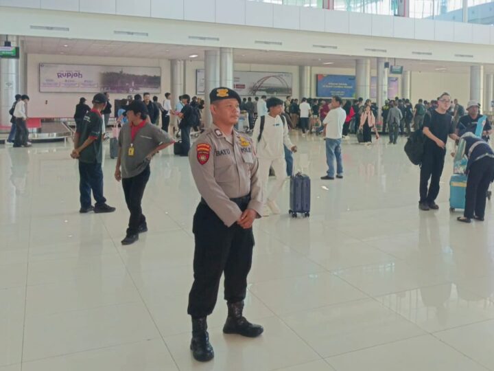 Satpamobvit Polresta Palangka Raya terus Intensifkan Patroli Harkamtibmas di Bandara Tjilik Riwut