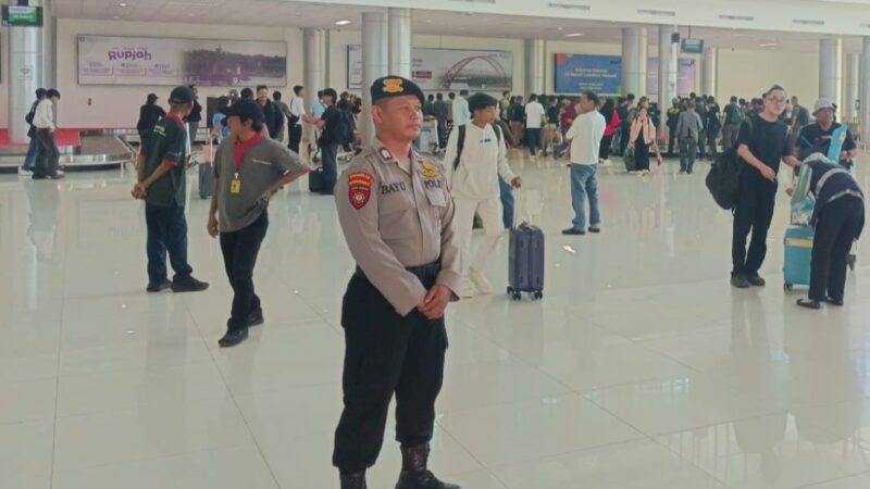 Satpamobvit Polresta Palangka Raya terus Intensifkan Patroli Harkamtibmas di Bandara Tjilik Riwut