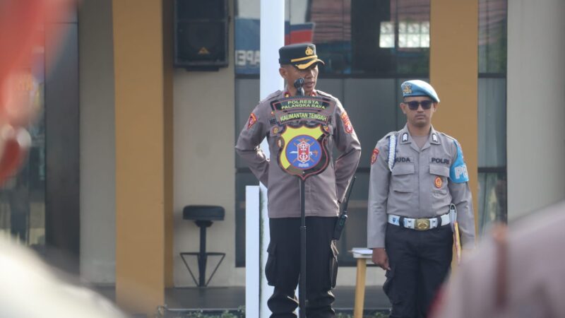 Pimpin Apel Pagi di Mapolresta, Kabagops: Terus Tingkatkan Kepedulian Sesama Rekan Kerja