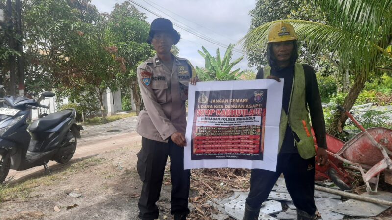 Cegah Karhutla Sejak Dini, Bhabinkamtibmas Polsek Pahandut Sambangi Warga Petuk Katimpun