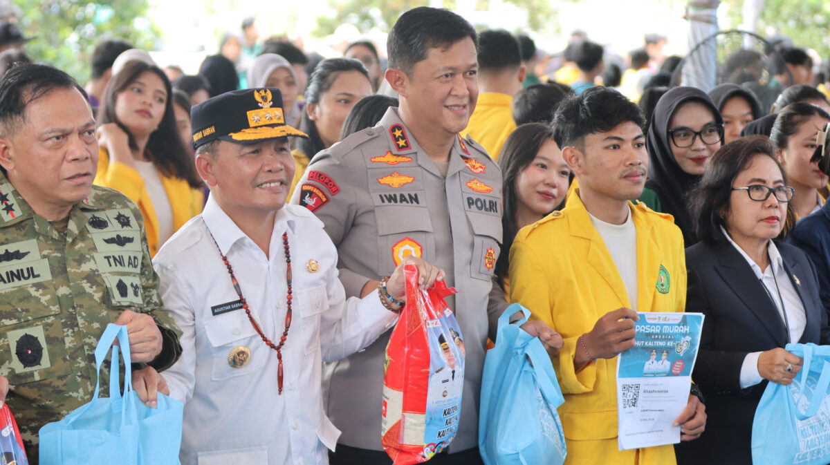 Kapolda Apresiasi Pasar Murah Spesial HUT Kalteng ke-69, Bantu Masyarakat dan Mahasiswa Pedalaman