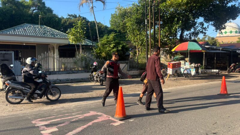 Demi Keselamatan Pelajar, Satsamapta Polresta Palangka Raya Siaga di Depan Sekolah