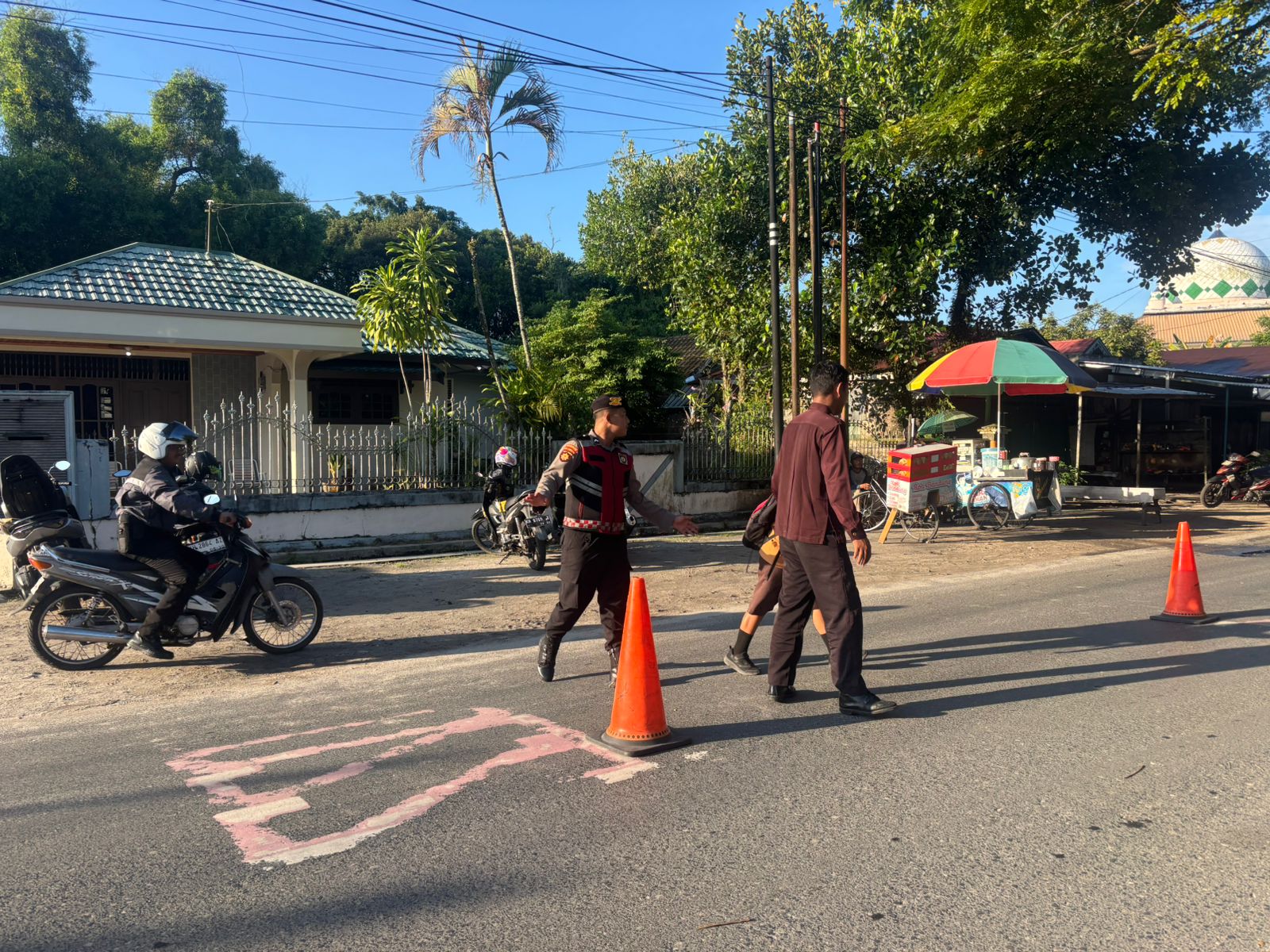 Demi Keselamatan Pelajar, Satsamapta Polresta Palangka Raya Siaga di Depan Sekolah