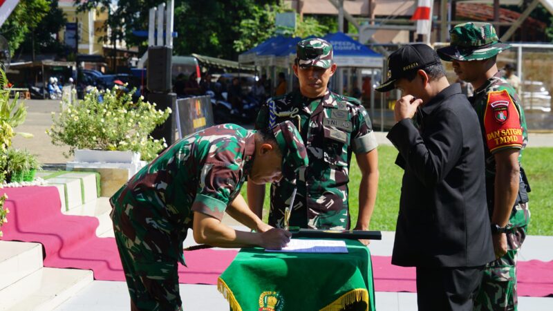 Pangdam XXII/TB Pimpin Upacara  penutupan TMMD ke -128 TA. 2026 diwilayah Kodim 1003/HSS