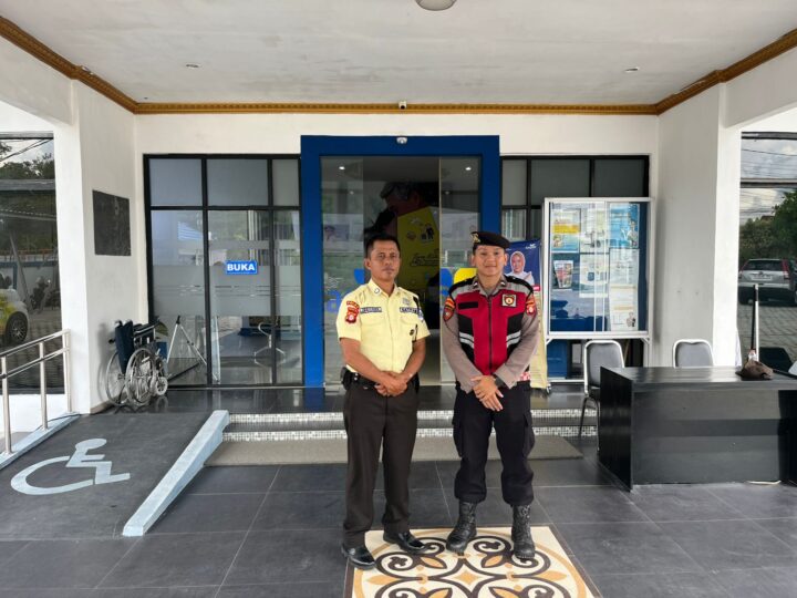 Patroli Objek Vital, Satsamapta Polresta Palangka Raya Sambangi Kantor Perbankan