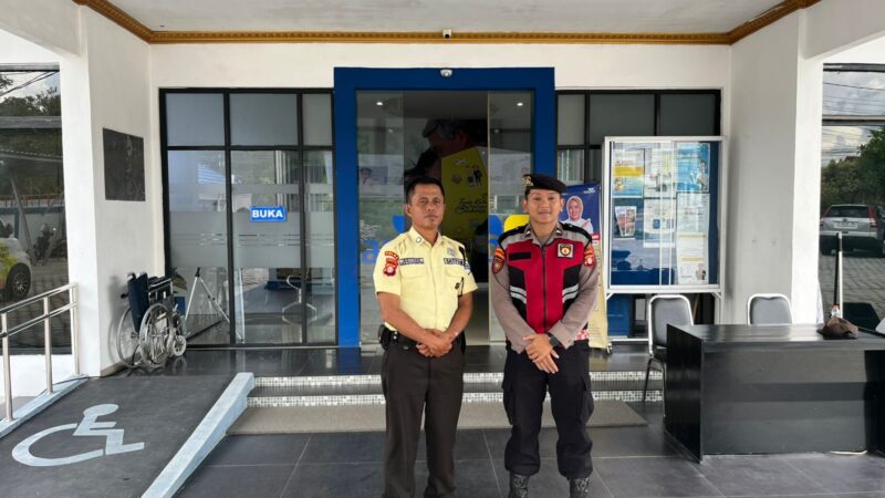 Patroli Objek Vital, Satsamapta Polresta Palangka Raya Sambangi Kantor Perbankan