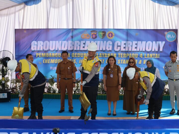 Groundbreaking Gedung Layanan Terpadu Rumkit Bhayangkara Polda Kalteng Dimulai, Fokus Layani Hemodialisis, ICU, dan Rawat Inap