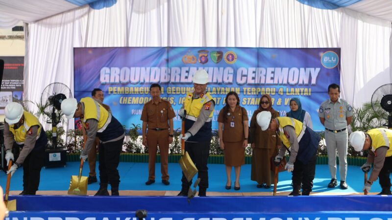 Groundbreaking Gedung Layanan Terpadu Rumkit Bhayangkara Polda Kalteng Dimulai, Fokus Layani Hemodialisis, ICU, dan Rawat Inap