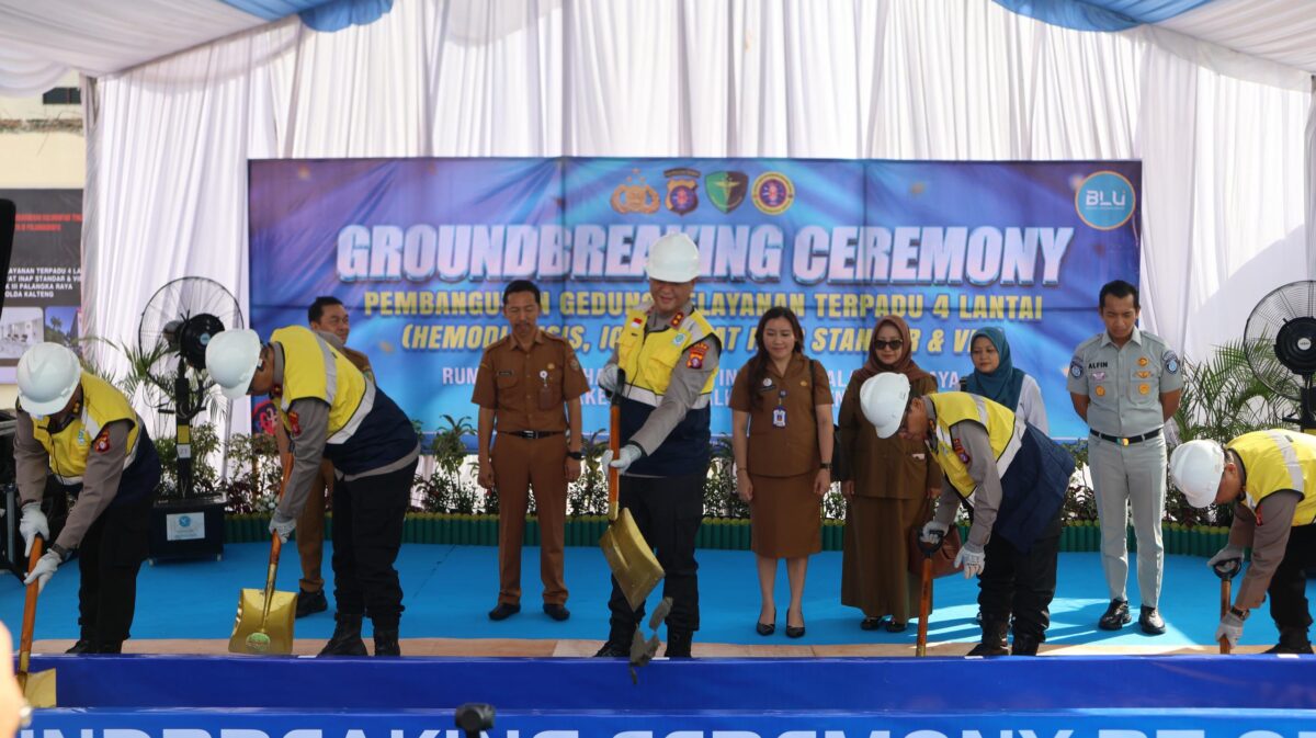 Groundbreaking Gedung Layanan Terpadu Rumkit Bhayangkara Polda Kalteng Dimulai, Fokus Layani Hemodialisis, ICU, dan Rawat Inap