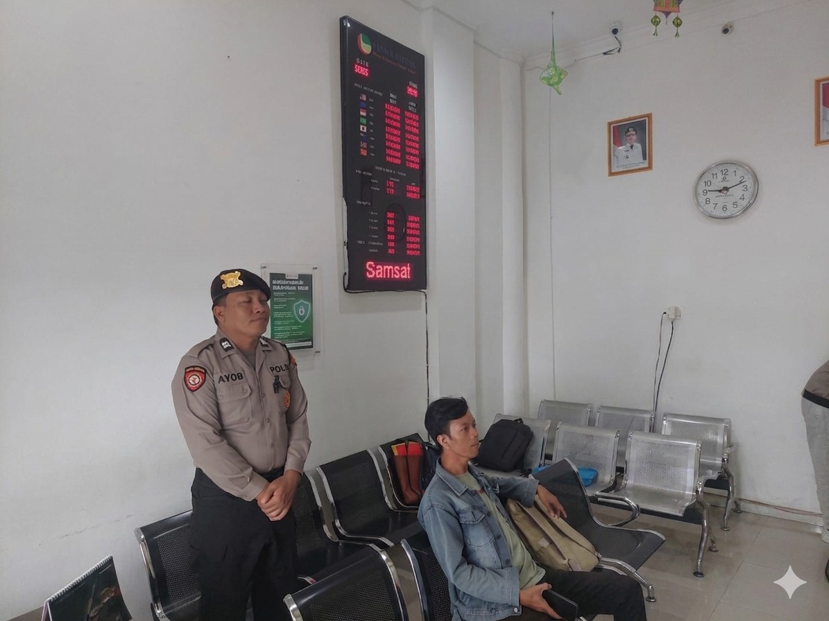 Sambut Akhir Pekan, Satpamobvit Polresta Palangka Raya Gelar Pengamanan di Bank