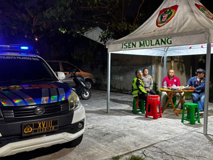 Disela Patroli, Satsamapta Polresta Palangka Raya Sambangi Pos Antisipasi Balapan Liar