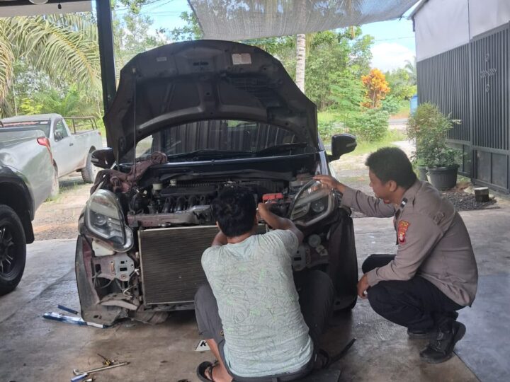 Datangi Bengkel Mobil, Polsek Rakumpit Imbau Warga Selalu Waspada Curanmor