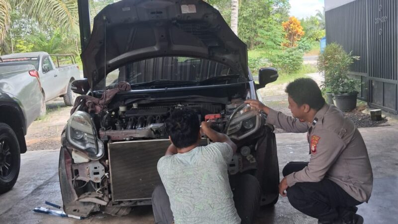 Datangi Bengkel Mobil, Polsek Rakumpit Imbau Warga Selalu Waspada Curanmor