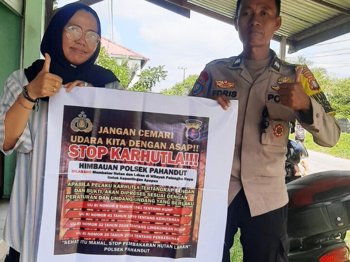 Gandeng Emak-Emak, Bhabinkamtibmas Polsek Pahandut Optimis Wujudkan Petuk Katimpun Bebas Karhutla
