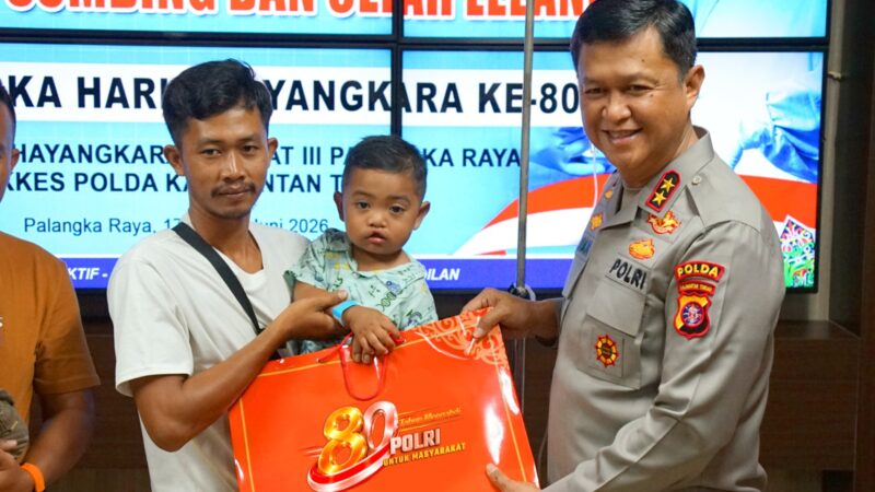 Gelar Bakti Kesehatan Polri, Polda Kalteng Berikan Harapan dan Senyuman Baru bagi Pasien Bibir Sumbing di Hari Bhayangkara ke-80
