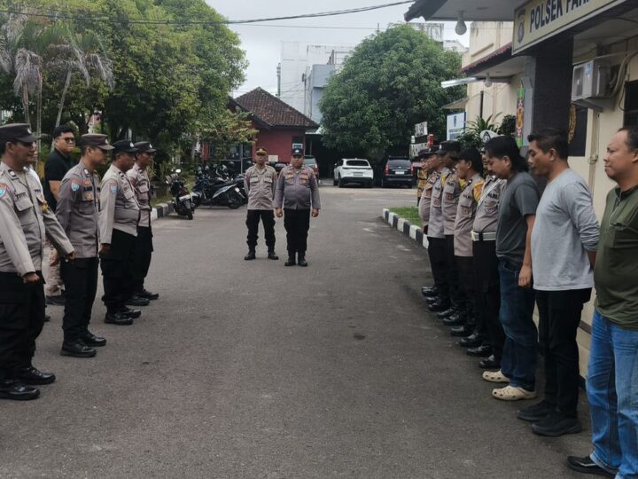 Untuk Jaga Kesiapsiagaan Pelayanan, Polsek Pahandut Laksanakan Serah Terima Piket