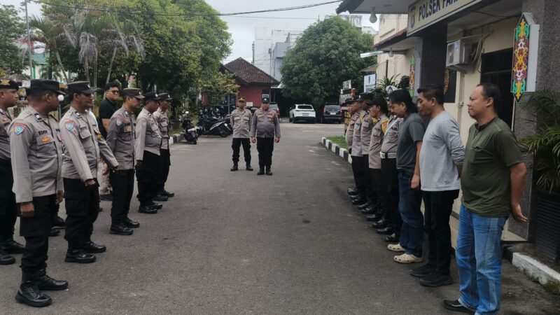 Untuk Jaga Kesiapsiagaan Pelayanan, Polsek Pahandut Laksanakan Serah Terima Piket