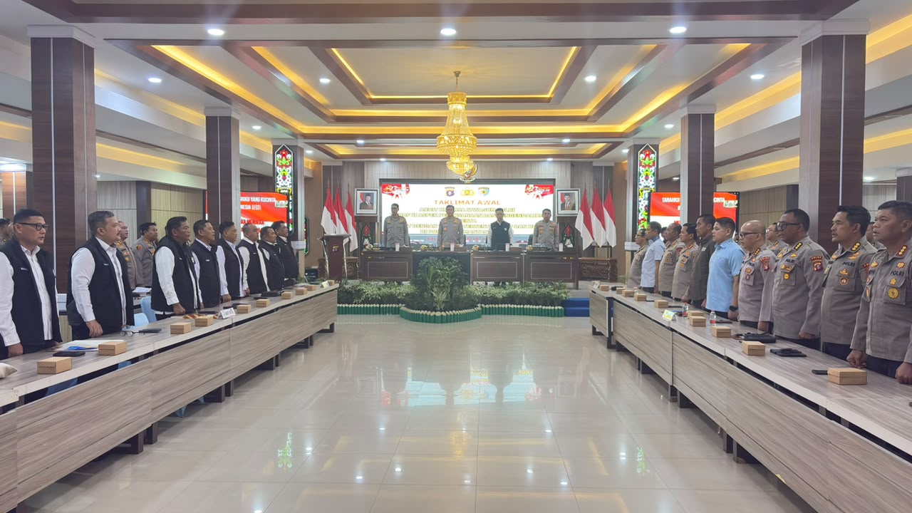 TINGKATKAN TRANSPARANSI,POLDA KALTENG GELAR TAKLIMAT AWAL AUDIT KINERJA TAHAP II SERTA ADTT PNBP DAN BLU ITWASUM POLRI