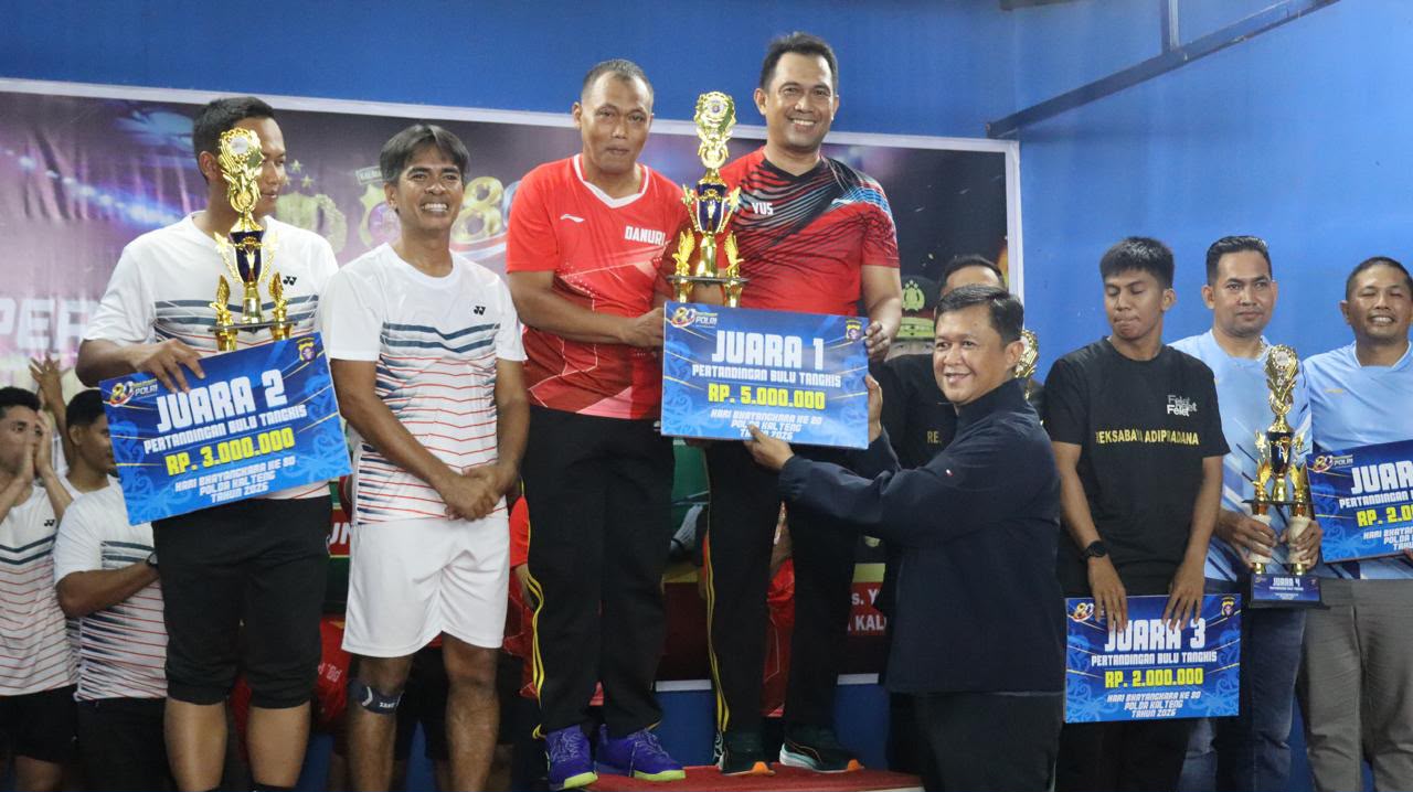 Kejuaraan Bulutangkis Kapolda Kalteng Cup 2026 Resmi Berakhir, Polres Kapuas Berhasil Sabet Juara 1
