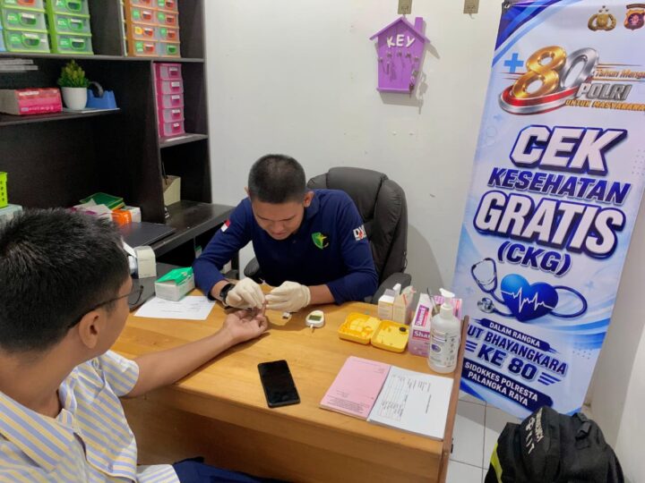 Bakti Kesehatan Jelang Hari Bhayangkara, Sidokkes Polresta Palangka Raya Sediakan Layanan CKG