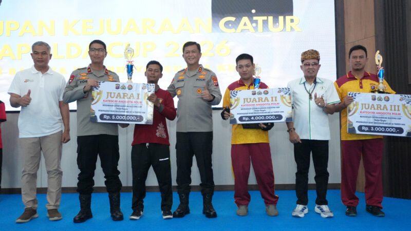 Berlangsung Meriah, Kejuaraan Catur Kapolda Kalteng Cup 2026 Lahirkan 6 Pecatur Berprestasi