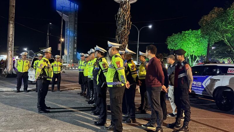 Kasatlantas Polresta Palangka Raya Pimpin Apel Persiapan Patroli Gabungan Antisipasi Balap Liar