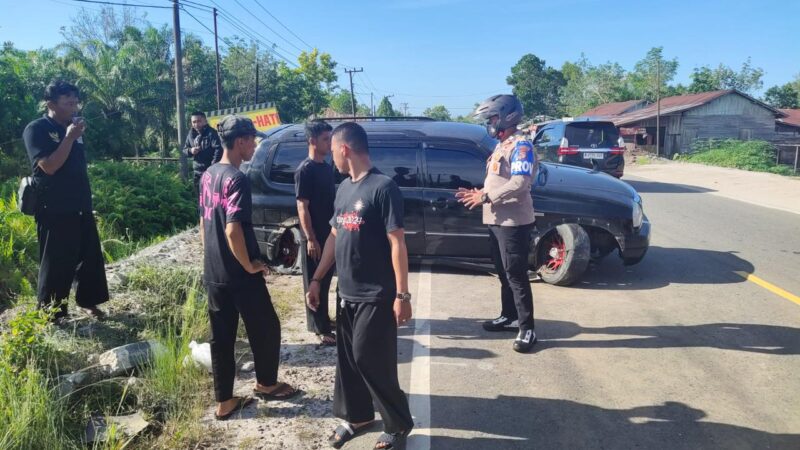 Respon Cepat Laporan Warga, Polsek Sabangau Cek Lokasi Kecelakaan di Jalan Mahir Mahar