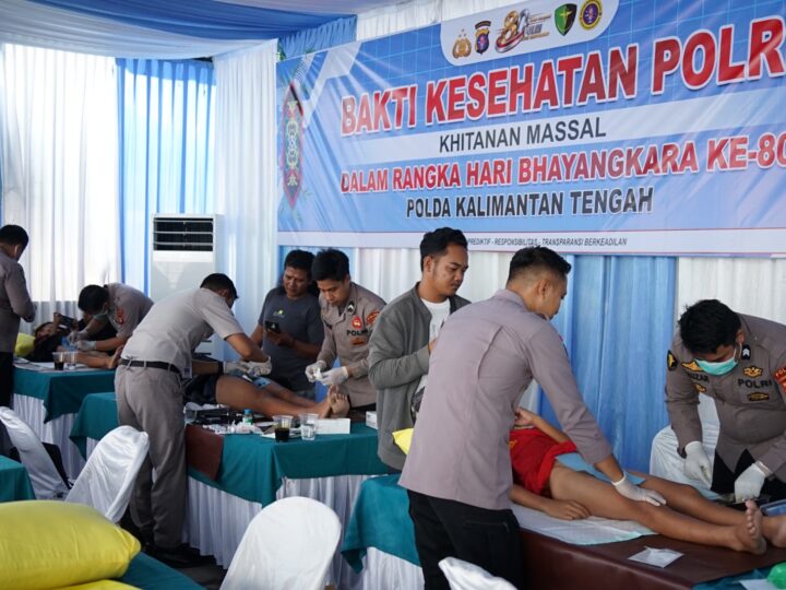 Wujud Kepedulian Polri untuk Masyarakat, Ribuan Warga Nikmati Layanan Gratis pada Puncak Bakti Kesehatan Polda Kalteng