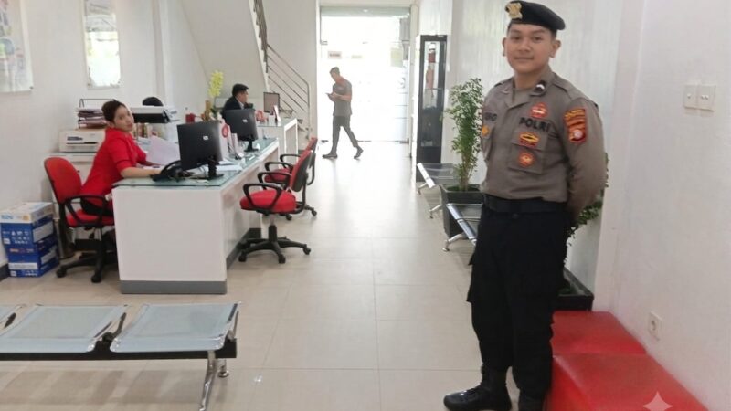 Perkuat Pengamanan Objek Vital, Satpamobvit Polresta Palangka Raya Siaga di Kantor Perbankan