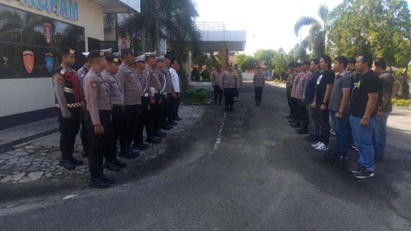 Awali Tugas Pelayanan Kepolisian, SPKT Polresta Palangka Raya Gelar Apel Pergantian Piket