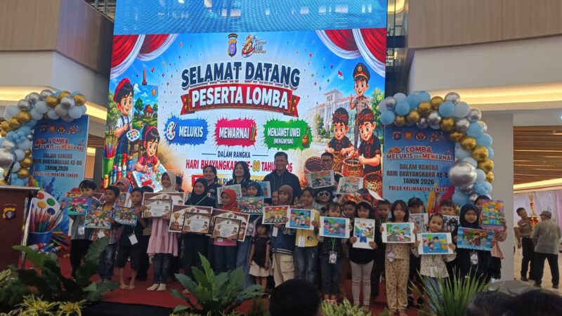 Diikuti Ratusan Peserta, Polda Kalteng Sukses Gelar Lomba Menjawet Uwei, Melukis hingga Mewarnai di Duta Mall Palangka Raya