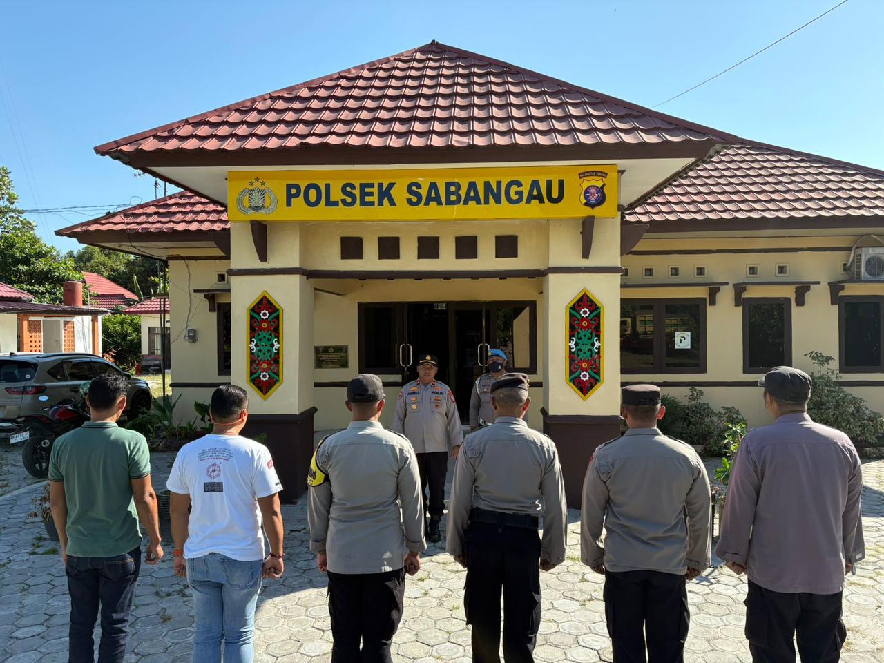 Saat Apel di Mako, Kapolsek Sabangau Sampaikan Arahan Pimpinan