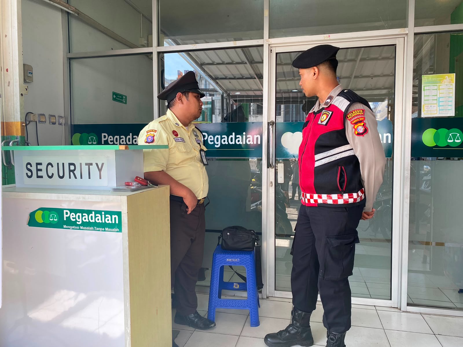 Dukung Keamanan di Obvit, Patroli Satsamapta Polresta Palangka Raya Sambangi Kantor Pegadaian dan LPKA Kelas II
