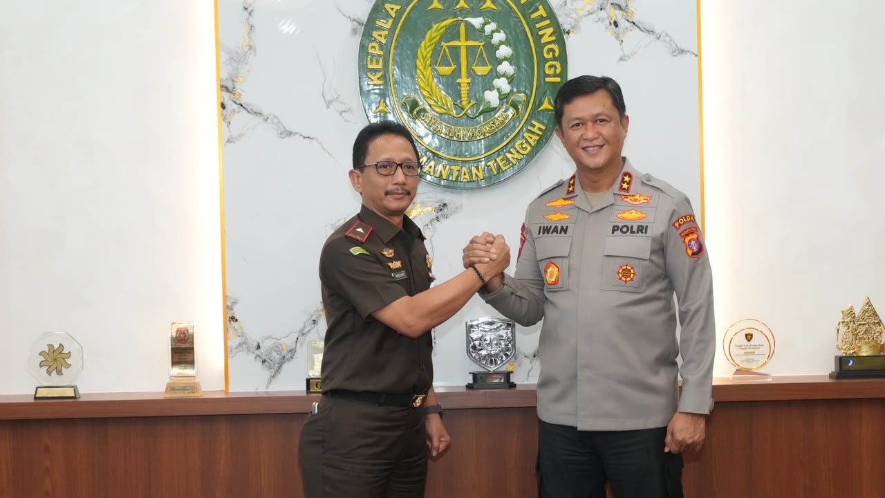 Kapolda Kalteng Silaturahmi ke Kejati, Perkuat Sinergi Jaga Kamtibmas Bumi Tambun Bungai