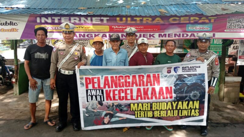 Satlantas Polresta Palangka Raya Gandeng Ojek Pangkalan Jaga Budaya Tertib Lalu Lintas