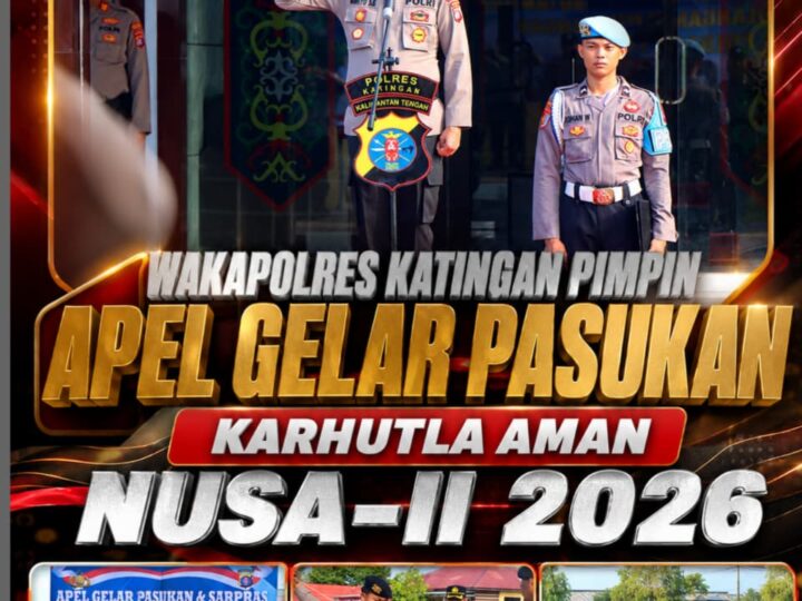 Wakapolres Katingan Pimpin Apel Gelar Pasukan Karhutla Aman Nusa-II 2026