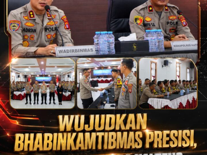 Wujudkan Bhabinkamtibmas Presisi, Ditbinmas Polda Kalteng Bekali Personel Polres Katingan