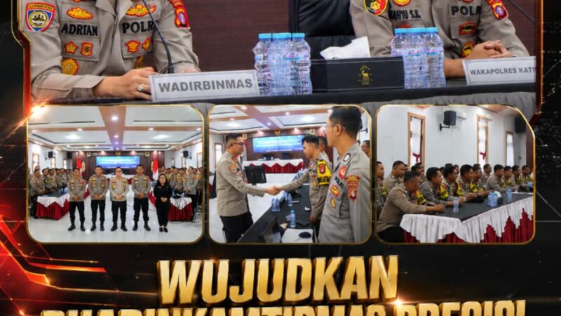 Wujudkan Bhabinkamtibmas Presisi, Ditbinmas Polda Kalteng Bekali Personel Polres Katingan