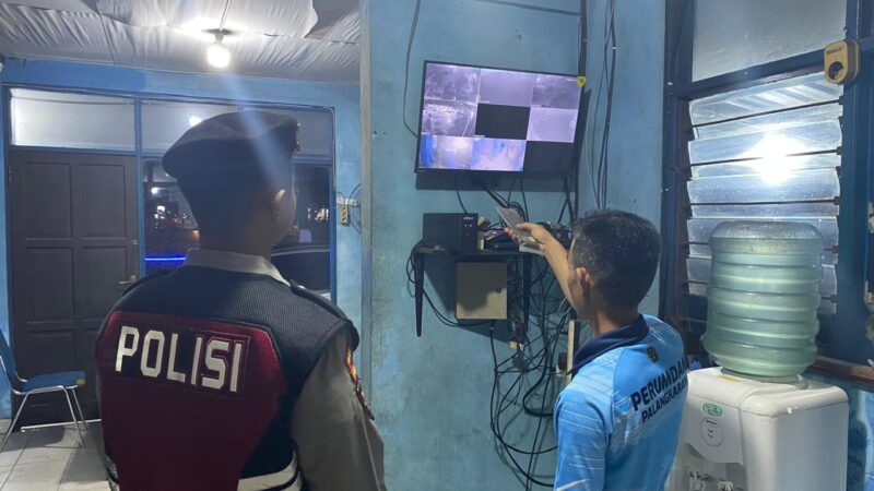Datangi Pos Jaga PLN, Patroli Satsamapta Polresta Palangka Raya Sharing Kamtibmas