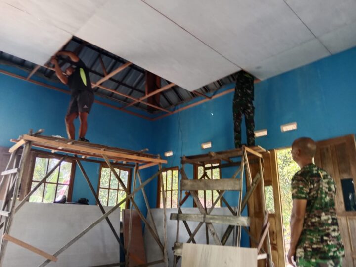 Progres Perehaban Mushola Darul Istiqomah Terus Dikebut Satgas TMMD Ke-129