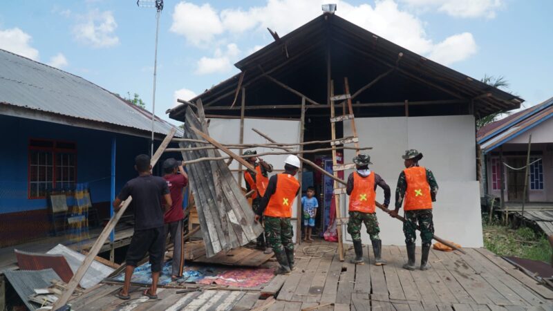 TMMD KE-129 LANJUTKAN PENGERJAAN PENINGKATAN BADAN JALAN 1,2 KM DI DESA BANDARAYA