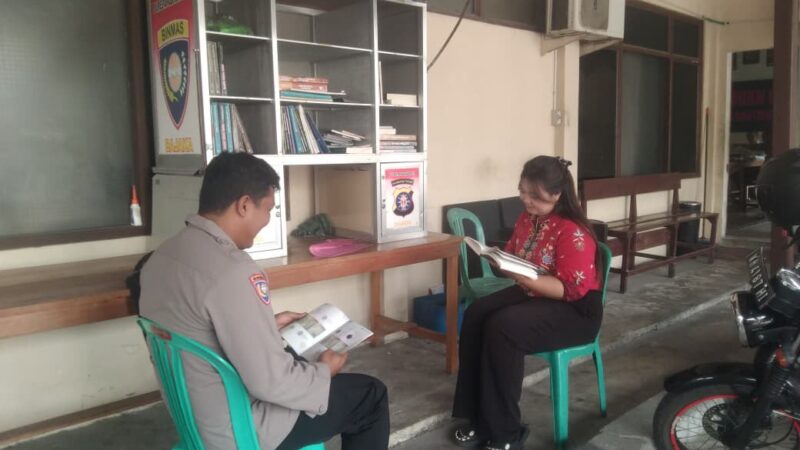 Untuk Tingkatkan Budaya Literasi, Bhabinkamtibmas Langkai Hadirkan Program Bajaka Presisi