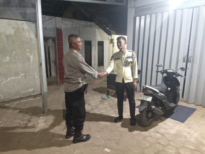 Demi Jaga Kamtibmas, Piket Polsek Sabangau Patroli ke Kantor BRI Unit Kalampangan