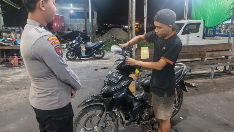 Datangi Bengkel Motor, Polsek Rakumpit Sosialisasikan Larangan Pemakaian Knalpot Brong