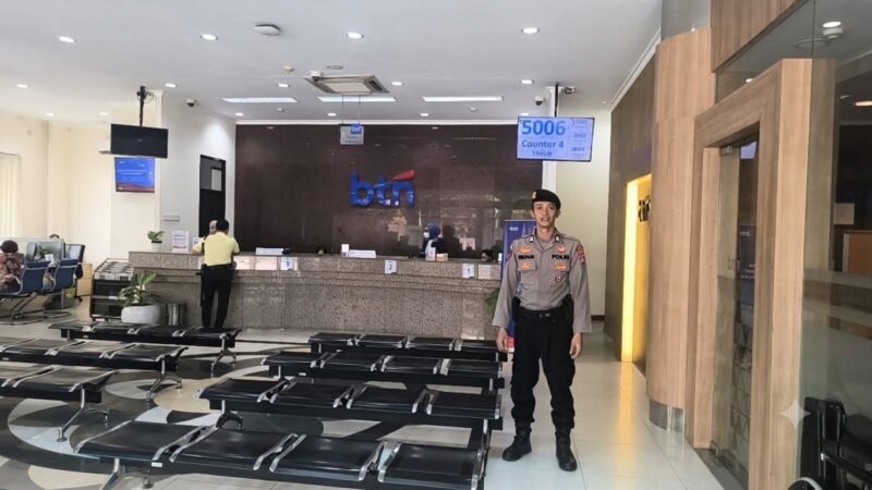 Pastikan Bank Tetap Aman, Satpamobvit Polresta Palangka Raya Tingkatkan Pengamanan
