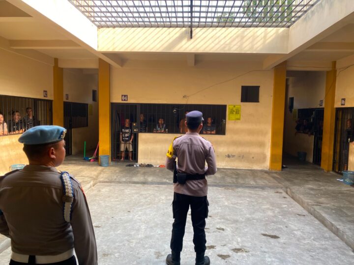 Pastikan Keamanan ke Rutan, Pamapta II SPKT Polresta Palangka Raya Laksanakan Kontrol Tahanan