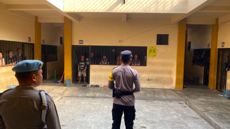 Pastikan Keamanan ke Rutan, Pamapta II SPKT Polresta Palangka Raya Laksanakan Kontrol Tahanan