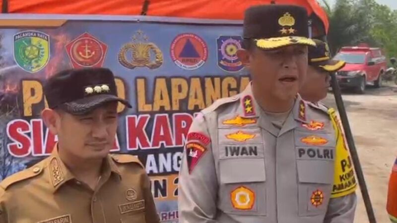Kapolda Kalteng Instruksikan Polres Jajaran Selidiki Penyebab Karhutla