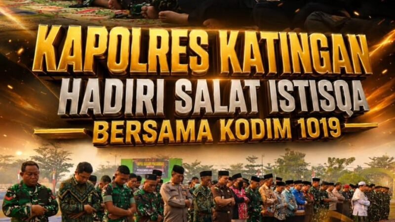 Kapolres Katingan Hadiri Salat Istisqa Bersama Kodim 1019
