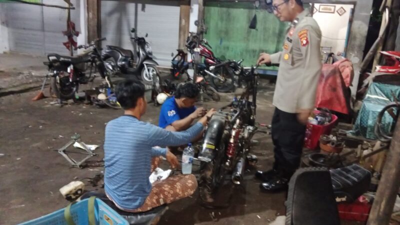 Kembali, Polsek Bukit Batu Datangi Bengkel Motor dan Jelaskan Larangan Knalpot Brong